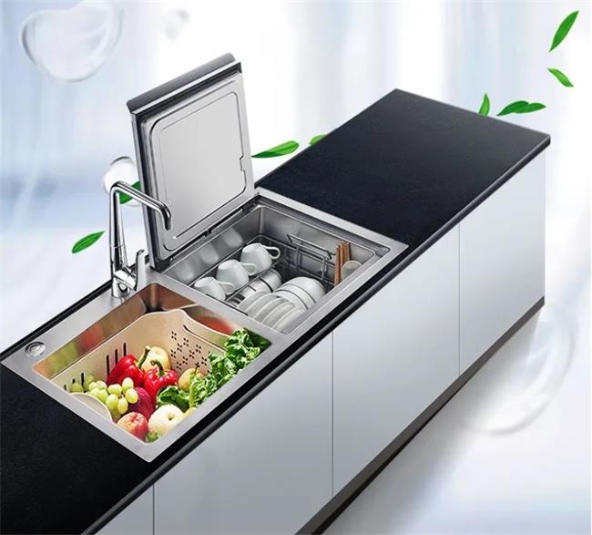 美大水槽洗碗机,将洗漱空间和洗碗机巧妙融合,嵌入式设计,与厨房